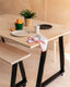 Trapezoid Tube Steel Table & Bench Leg